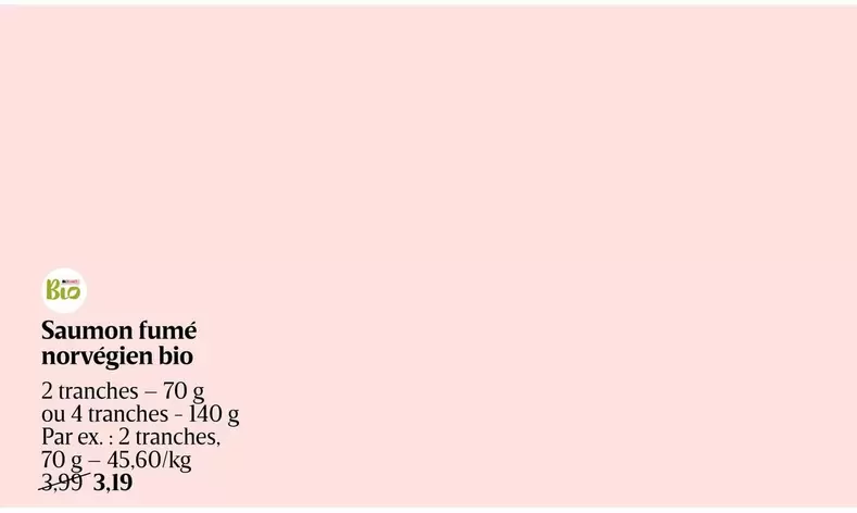 Saumon fumé norvégien bio