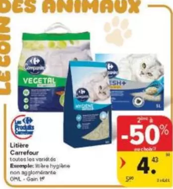 Litière Carrefour