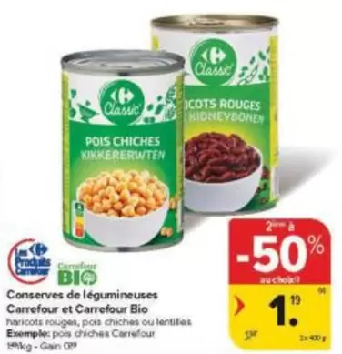 De - Conserves de légumineuses