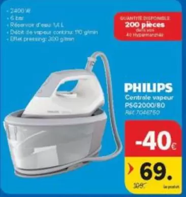 Philips - Centrale vapeur PSG2000/80