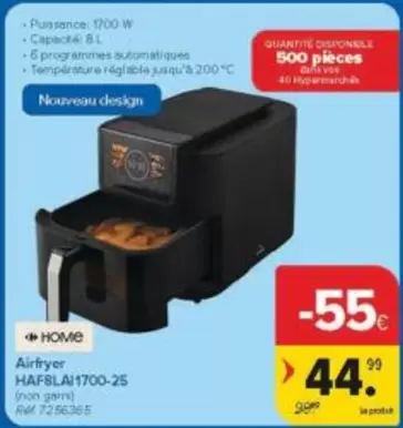 Airfryer HAF8LA1 1700-25
