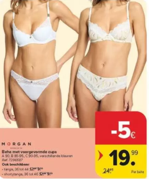 Beha met voorgevormde cups