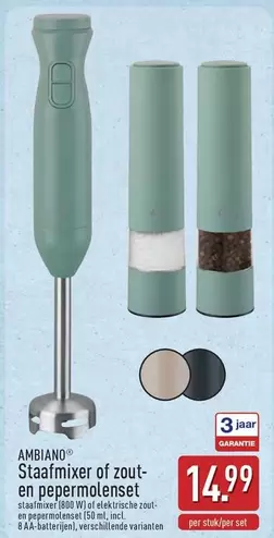 Stafmixer of zout- en pepermolenset