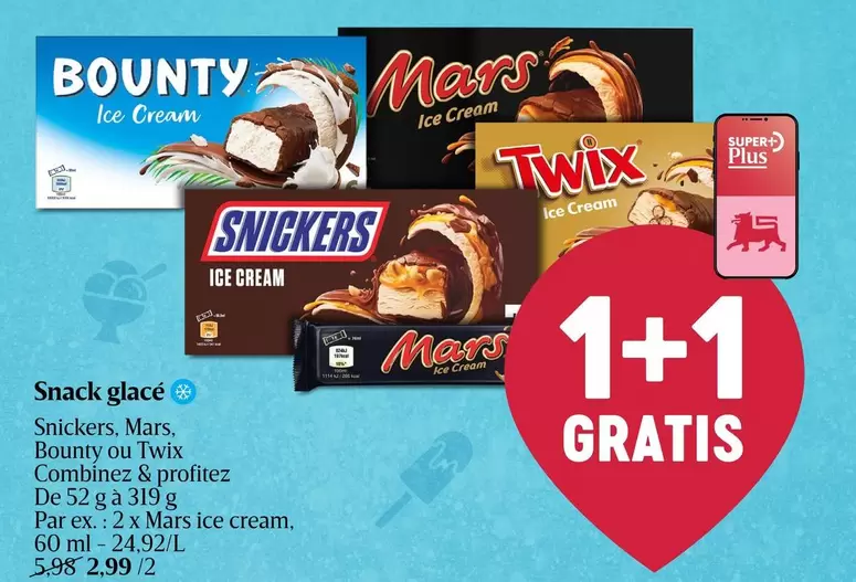 Snack - Snickers, Mars, Bounry ou Twix