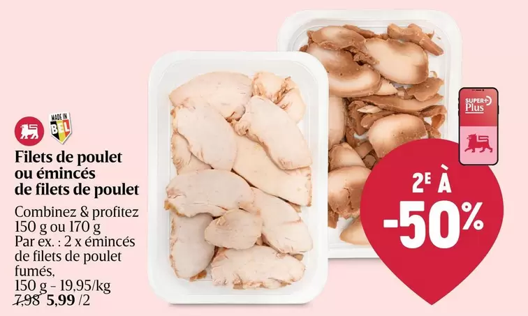 De - Filets de poulet ou émincés de filets de poulet