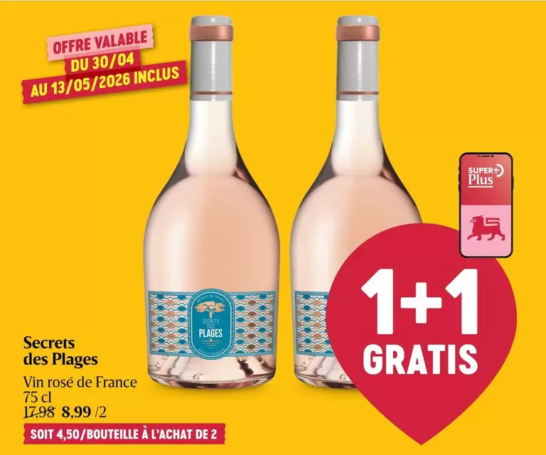 De - Secrets des Plages Vin rosé de France