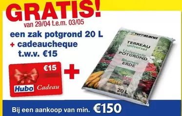 Cadeau - een zak potgrond 20 L