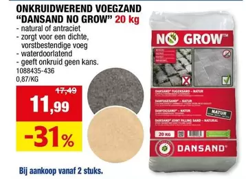 ONKRUIDWEREND VOEGZAND "DANSAND NO GROW" 20 kg