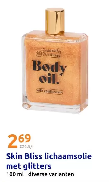 Lichaamsolie met glitters