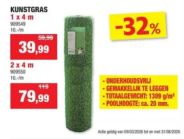KUNSTGRAS 1 x 4 M