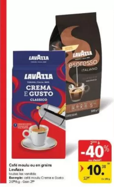 Café moulu eu en grains
