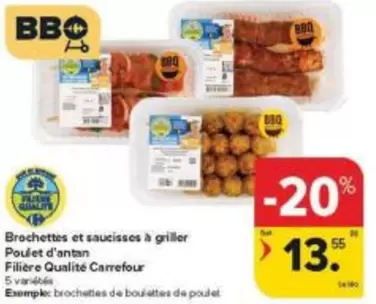 Bbq - Brochettes et saucisses à griller Poulet d'antan