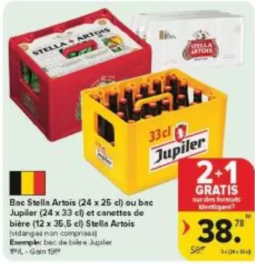 Jupiler - Bac Stella Artois ou bac