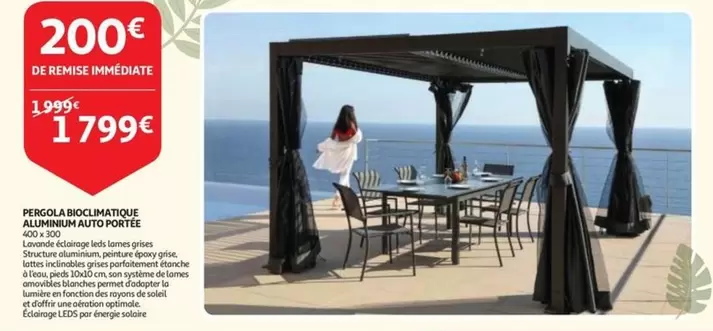 De - PERGOLA BIOCLIMATIQUE ALUMINUM AUTO PORTEE