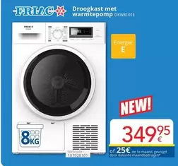 De - Droogkast met warmtepomp DKW8101E