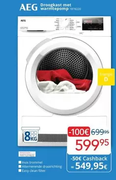Droogkast met warmtepomp (T8DEE)