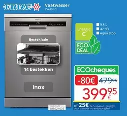 De - Vaatwasser VW4002L