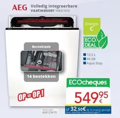 De - Volledig integreerbare vaatwasser FSB37707Z