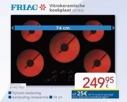 De - Vitrokeramische kookplaat VST7820