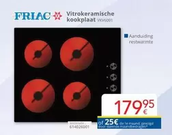 De - Vitrokeramische kookplaat VKV6001