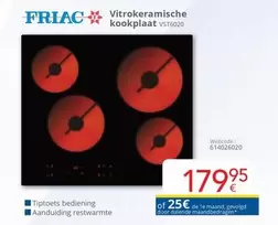 De - Vitrokeramische kookplaat VST6020