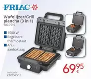 Wafelijzer/Grill plancha (3 in 1) WG-7510