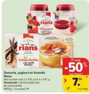 Desserts, yoghurt en faisselle