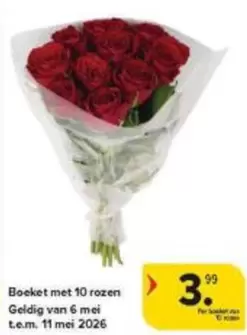 Boeket met 10 rozen