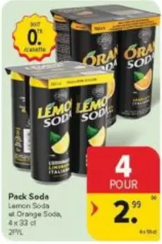 Pack Soda Lemon Soda et Orange Soda