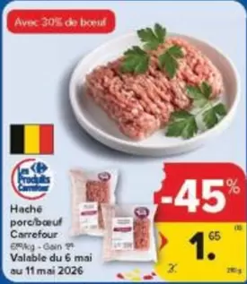 De - Haché porc/boeuf