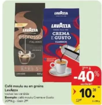 Café moulu ou en grains