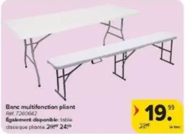 Banc multifonction pliant Ref: 7260042