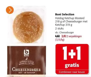 Hotdog Ketchup Mosterd or Cheeseburger met Ketchup