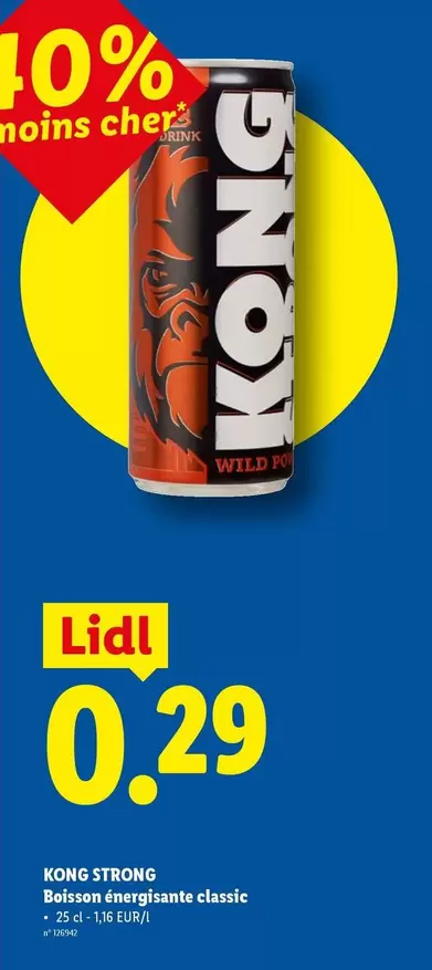 Cher - KONG STRONG Boisson énergisante classic