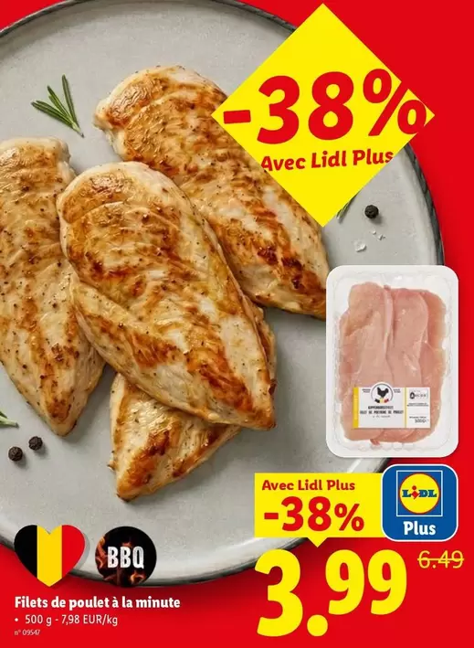 Bbq - Filets de poulet à la minute