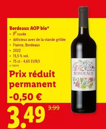 Bordeaux -  AOP bio