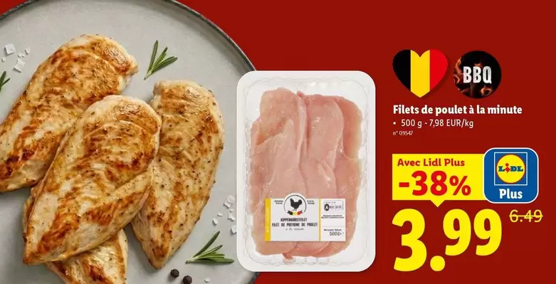 Bbq - Filets de poulet à la minute