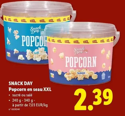 Snack - Popcorn en seau XXL