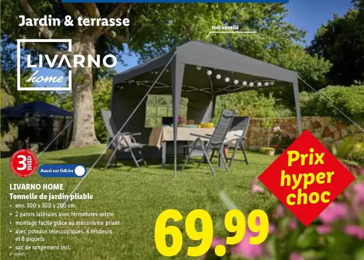 De - Tonnelle de jardin pliable