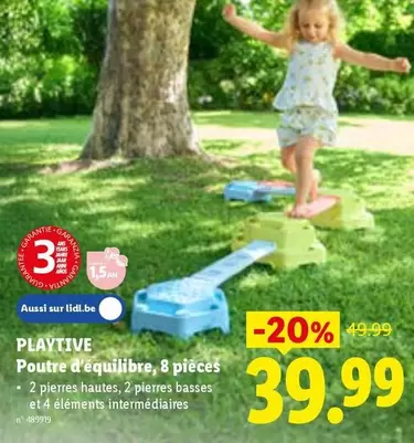 Poutre d'équilibre, 8 pièces