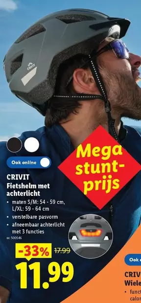 Mega - Fietshelm met achterlicht