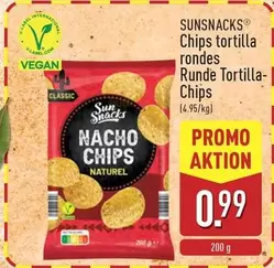 Chips tortila rondes Runde Tortilla-Chips