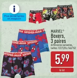 Marvel - Boxers, 3 paires