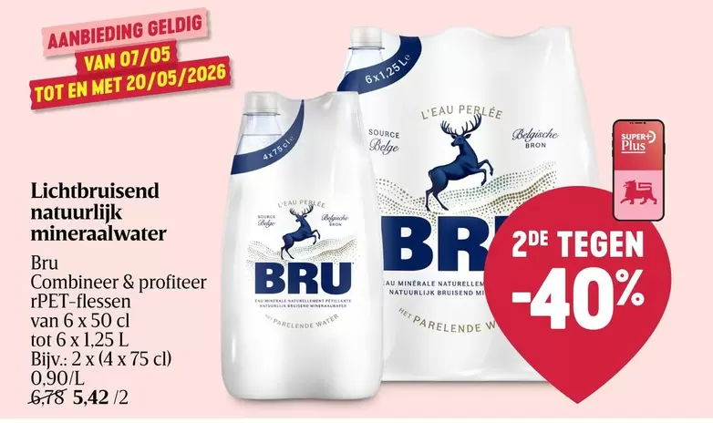 Lichtbruisend natuurlijk mineraalwater