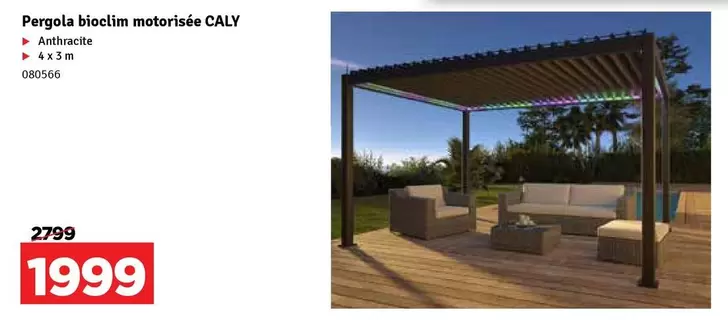 Pergola bioclimatique motorisée CALY 4x3m 080166