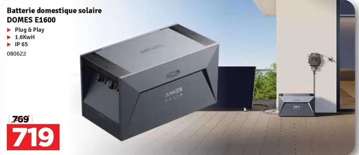 Batterie domestique solaire DOMES E1600