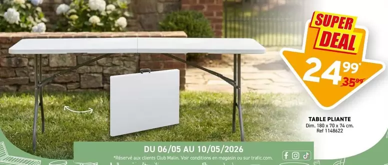 Club - TABLE PLIANTE