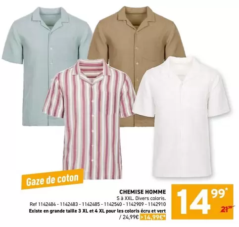 De - CHEMISE HOMME