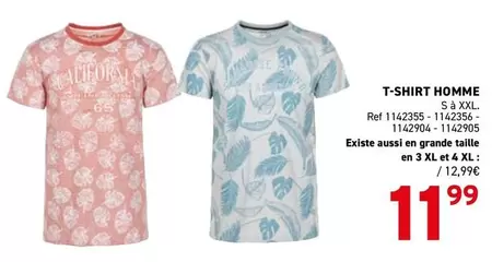 T-SHIRT HOMME S à XXL Ref 1142355-1142356-1142904-1142905