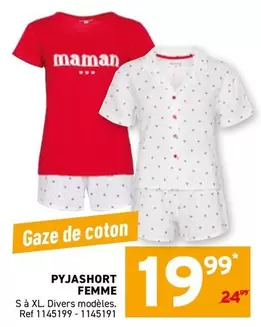 De - PYJASHORT FEMME S à XL